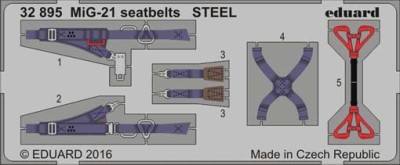 Eduard 32895 MiG-21 seatbelts STEEL 1/32