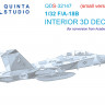 Quinta studio QDS-32147 F/A-18B (Academy) (малая версия) 3D Декаль интерьера кабины 1/32