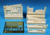 Barracuda Studios BCR32012 North-American P-51D Mustang Cockpit Sidewalls (with PE parts) (designed to be used with Tamiya kits) 1/32