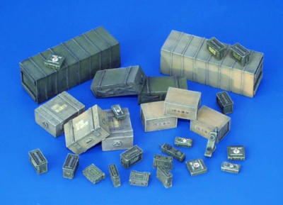 Plus model 118 Ammunition Transportational Containers, Allies - WWII 1:35