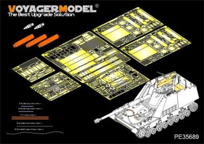 Voyager Model PE35689 WWII German Sd.Kfz. 164 Nashorn ( Gun barrel Include)(For Dragon 6387) 1/35
