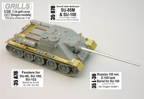 Aber 35078 Soviet SU-85/SU-100 (designed to be used with Dragon kits) 1/35