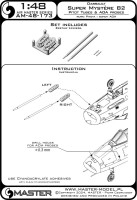 Master (Pl) 48173 Dassault S.Mystere B2 Pitot Tubes & AOA probe 1/48