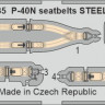Eduard FE1235 P-40N seatbelts STEEL (ACAD) 1/48