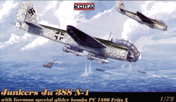 Kora Model 72102 Junkers Ju 388N-1 (w/ bombs PC 1400 Fritz X) 1/72