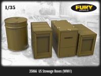 Fury Models 35266 US Stowage Boxes WWII (8 шт) 1/35
