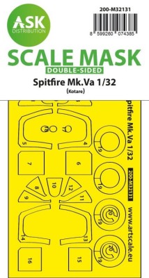 Art Scale 200-M32131 Supermarine Spitfire Mk.Va double-sided fit express mask for Kotare kit 1/32