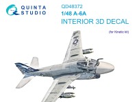 Quinta Studio QD48372 A-6A (Kinetic) 3D Декаль интерьера кабины 1/48