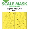 Art Scale 200-M48033 Dassault-Dornier Alpha Jet canopy frame paint masks (inside and outside) 1/48