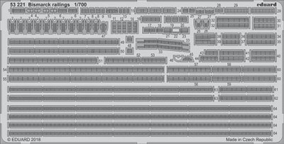 Eduard 53221 Bismarck railings 1/700