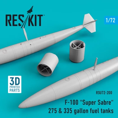 Reskit U72200 F-100 'Super Sabre' 275&amp;335 gallon fuel tanks 1/72