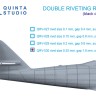 Quinta Studio QRV-030 Сдвоенные клепочные ряды (размер клепки 0.25 mm, интервал 1.0 mm), черные, общая длина 5,8 m 1/24