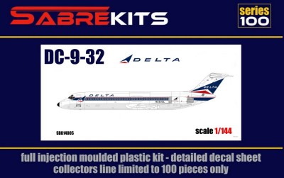 Sabre Kits SBK14005 Douglas DC-9-30 Delta ex-Fly, new decals 1/144