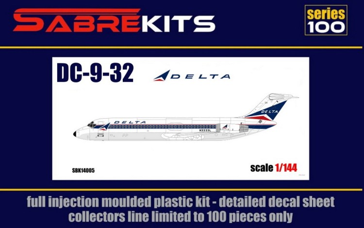 Sabre Kits SBK14005 Douglas DC-9-30 Delta ex-Fly, new decals 1/144