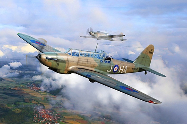 Trumpeter 05831 Английский лёгкий бомбардировщик «Fairey Battle» MKI 1/48