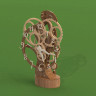 СВ Модель 7003 Часы деревянные каминные (Электромагнитный привод маятника, полностью деревянный действующий механизм)