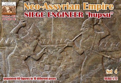 Linear-A LA083 Neo-Assyrian Empire 911-605 Bc Set 3 Siege Engineer (3D-Printed) 1/72