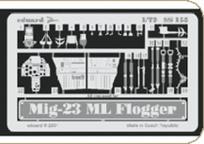 Eduard SS155 1/72 MiG-23ML (ITA/ZVE) фототравление Zoom Цветное