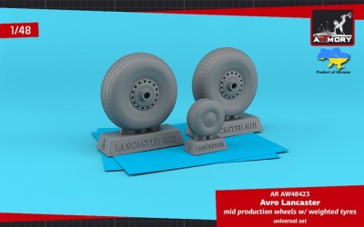 Armory ARAW48423 Avro Lancaster wheels mid type with weighted tyres 1/48