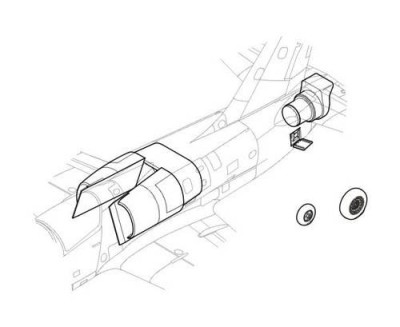CMK 4084 L-39C - air intake set for MPM 1/48