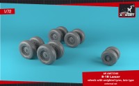 Armory ARAW72340 Rockwell B-1B Lancer wheels with weighted tires, late version Airfix, Hasegawa, ModelCollect, Revell/Monogram / universal 1/72