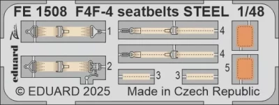 Eduard FE1508 F4F-4 seatbelts STEEL (ACAD) 1/48