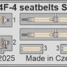 Eduard FE1508 F4F-4 seatbelts STEEL (ACAD) 1/48