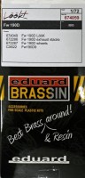 Eduard 674059 BRASSIN Fw 190D LooKplus (IBG) 1/72