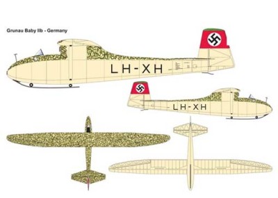 Fly model 48023 Grunau Baby IIB (Germany) 1/48