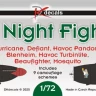 Dk Decals 72137 RAF Night Fighters (9x camo) 1/72