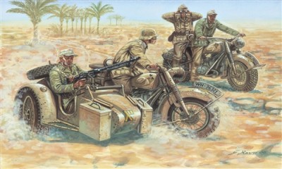 Italeri 06121 Немецкие мотоциклы БМВ 1/72
