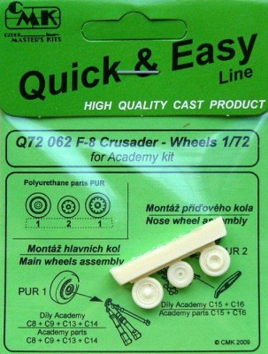 CMK Q72062 F-8 Crusader wheels for ACA 1/72