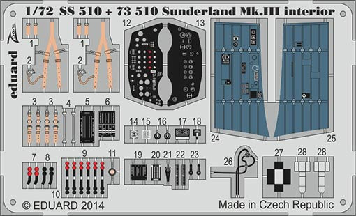 Eduard 73510 SET Sunderland Mk.III interior S.A. (ITAL)