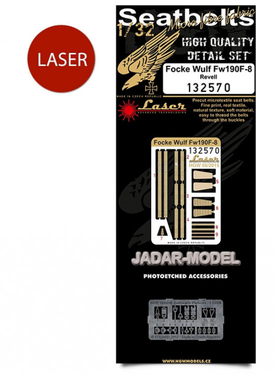 HGW 132570 Fw 190F-8- Seatbelts 1/32