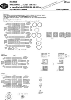 New Ware NWA-M0826 Mask Bf-110D,D-1/R-1,D-3,E,E-2 EXPERT (DRAG) 1/48