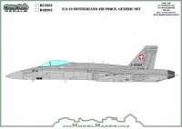 Model Maker Decals D72201 McDonnell-Douglas F/A-18C/D Switzerland Air Force, generic set (F/A-18D) 1/72