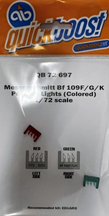 Quickboost QB72697 Bf 109F/G/K colored position lights (EDU) 1/72