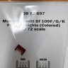 Quickboost QB72697 Bf 109F/G/K colored position lights (EDU) 1/72