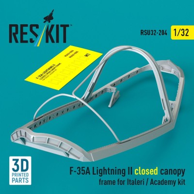Reskit U32204 F-35A Lightning II closed canopy (ITAL/ACAD) 1/32