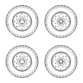 CMK B72040 Chevrolet C.15A wheels small type 9x16 Dunlop 1/72