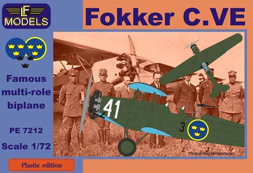 Lf Model P7212 Fokker C.VE - Sweden 1932-1940 (3x camo) 1/72
