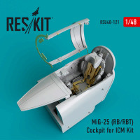 Reskit RSU48-0121 MiG-25 (RB/RBT) Комплект кабины (ICM) 1/48