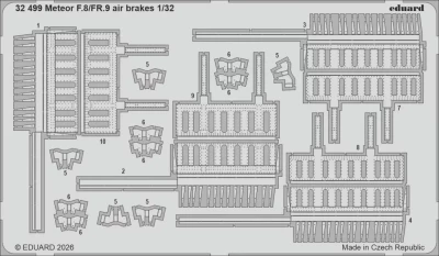 Eduard 32499 Set Meteor F.8/Fr.9 Air Brakes (Rev) 1/32