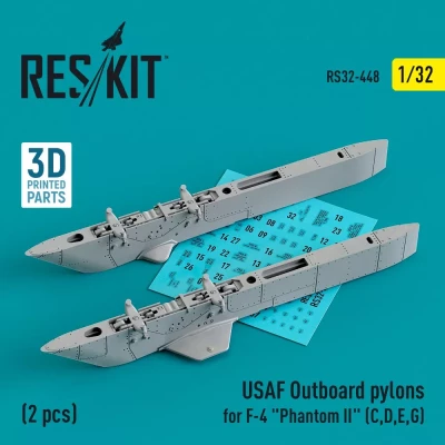 Reskit 32448 USAF Outboard pylons F-4 'Phantom II' C,D,E,G 1/32