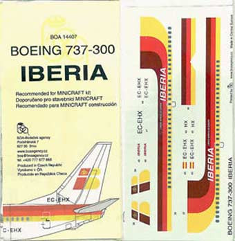 BOA Decals 14407 Boeing 737-300 Iberia (MINICRAFT) 1/144