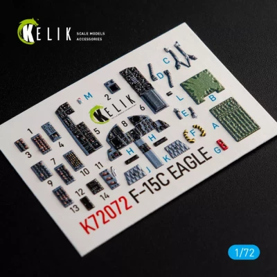Reskit K72072 F-15C Strike Eagle interior 3D decals (HAS) 1/72