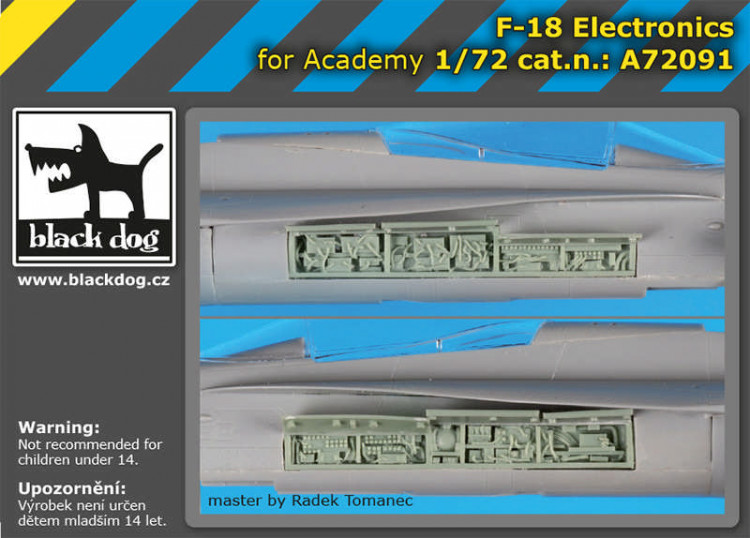 Blackdog A72091 F-18 electronics (ACAD) 1/72