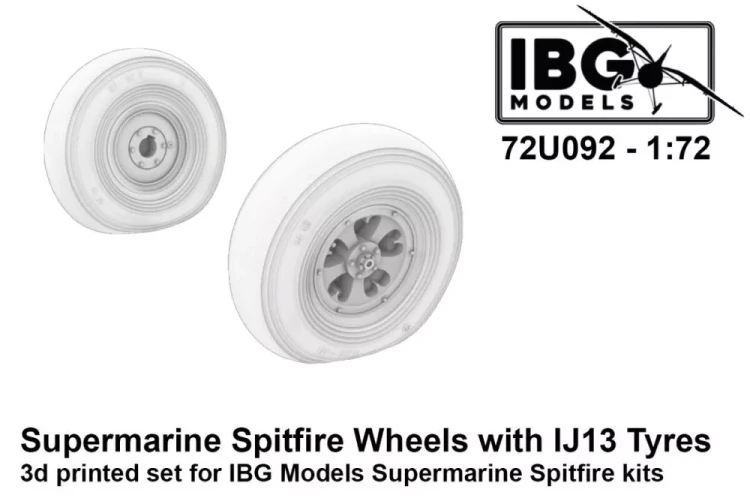 IBG U7292 Supermarine Spitfire Wheels w/ IJ13 tyres 1/72