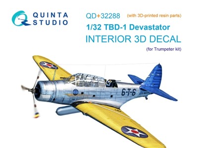 Quinta studio QD+32288 TBD-1 Devastator (Trumpeter) (с 3D-печатными деталями) 1/32
