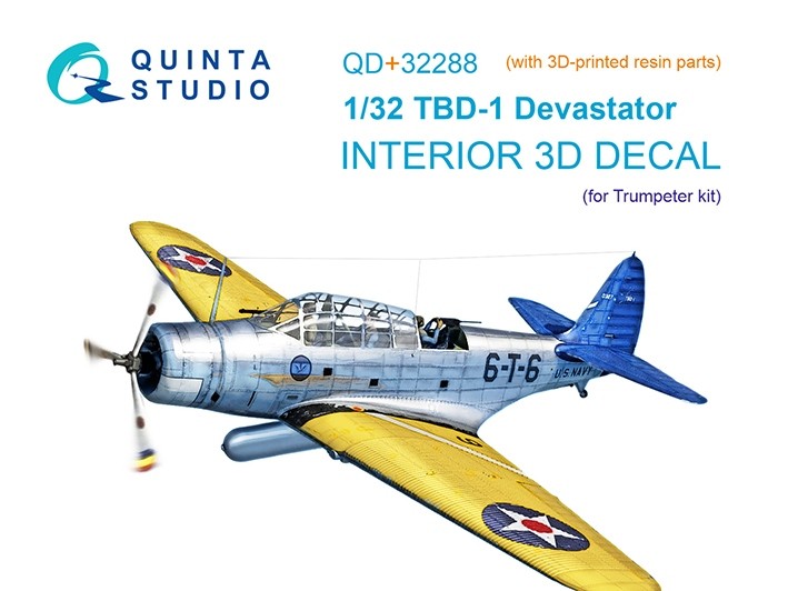Quinta studio QD+32288 TBD-1 Devastator (Trumpeter) (с 3D-печатными деталями) 1/32